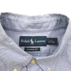 Ralph Lauren 90s Short Sleeve Oxford Button Down Shirt L Blue Small Pony Embroidery