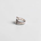 Vintage Silver Signet Ring 純銀 シルバーシグネットリング 指輪 18号 刻印 スクエア 印台