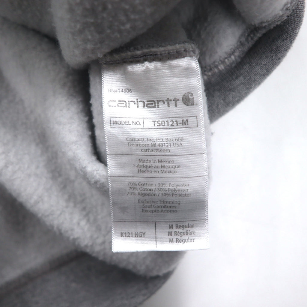 Carhartt Loose Fit Pullover Hoodie, Medium, Grey, Cotton, Midweight, K121, Made in Mexico
