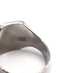 Vintage Silver Signet Ring 純銀 シルバーシグネットリング 指輪 18号 刻印 スクエア 印台