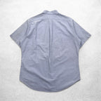 Ralph Lauren 90s Short Sleeve Oxford Button Down Shirt L Blue Small Pony Embroidery