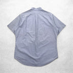 Ralph Lauren 90s Short Sleeve Oxford Button Down Shirt L Blue Small Pony Embroidery