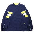 日本然リトテ-古着オンライン-adidas 90年代 ナイロンジャケット L ネイビー 3ストライプ 国旗タグ ビッグサイズ-adidas 90's Windbreaker L Navy 3 Striped National Flag Tag Big Size