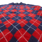 Brooks Brothers Half Zip Knit Sweater XL Navy Wool Argyle