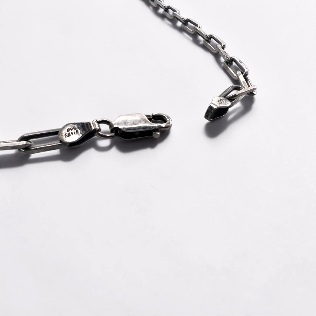 CP Signed Sterling Silver Kokopelli Oval Pendant Necklace Paperclip Chain 925