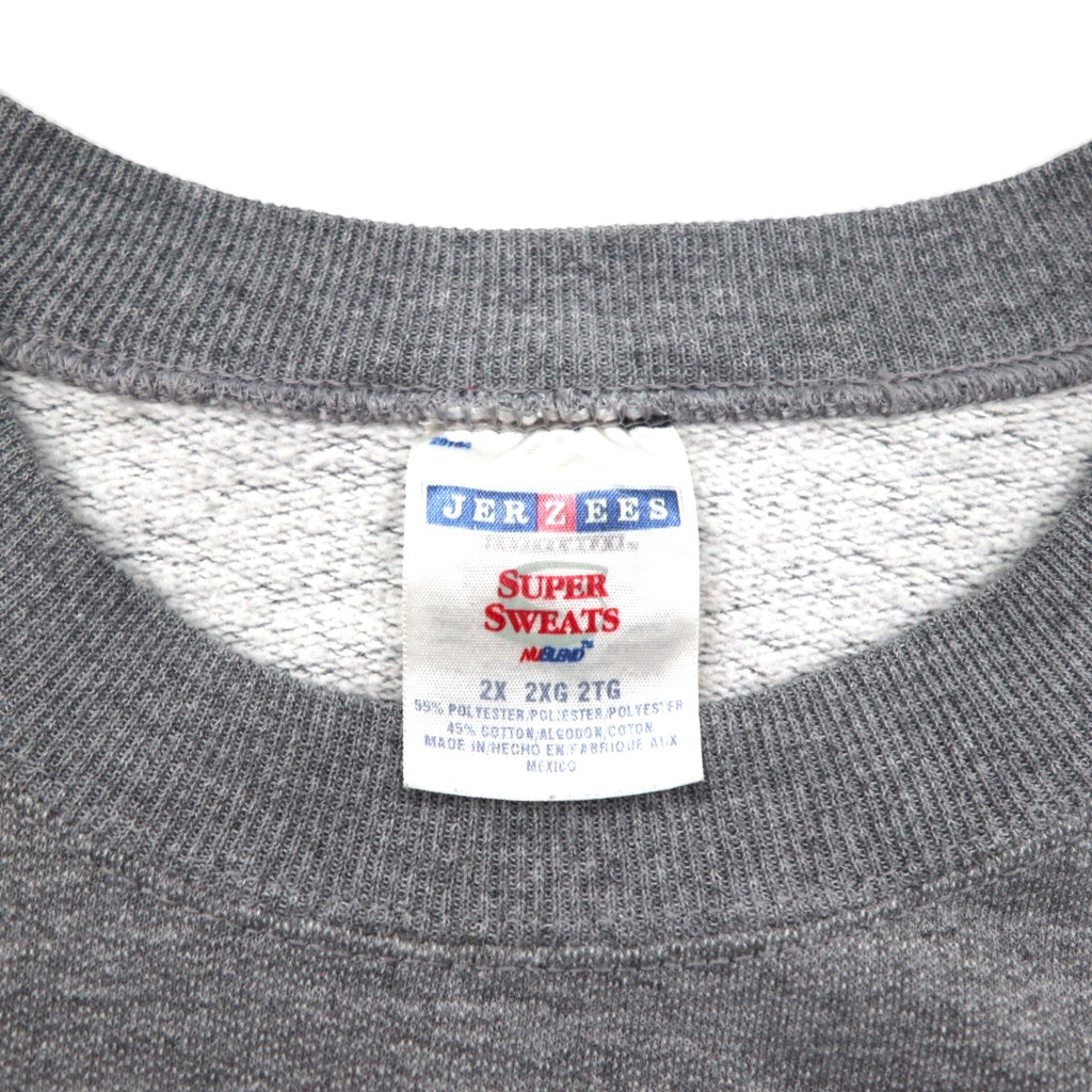 Vintage College Sweatshirt JERZEES カレッジプリント スウェット トレーナー 2XL グレー WOLVERINES