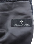 FRANCESCO FIORDELLI ツイード 2B テーラードジャケット ブレザー M ウール チャコールグレー