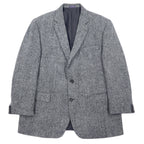 日本然リトテ-古着オンライン-Harris Tweed × STAFFORD ツイード テーラードジャケット L グレー ウール CLASSIC FIT メキシコ製-Harris Tweed × STAFFORD Tweed Tailored Jacket L Gray Wool CLASSIC FIT Mexico Made