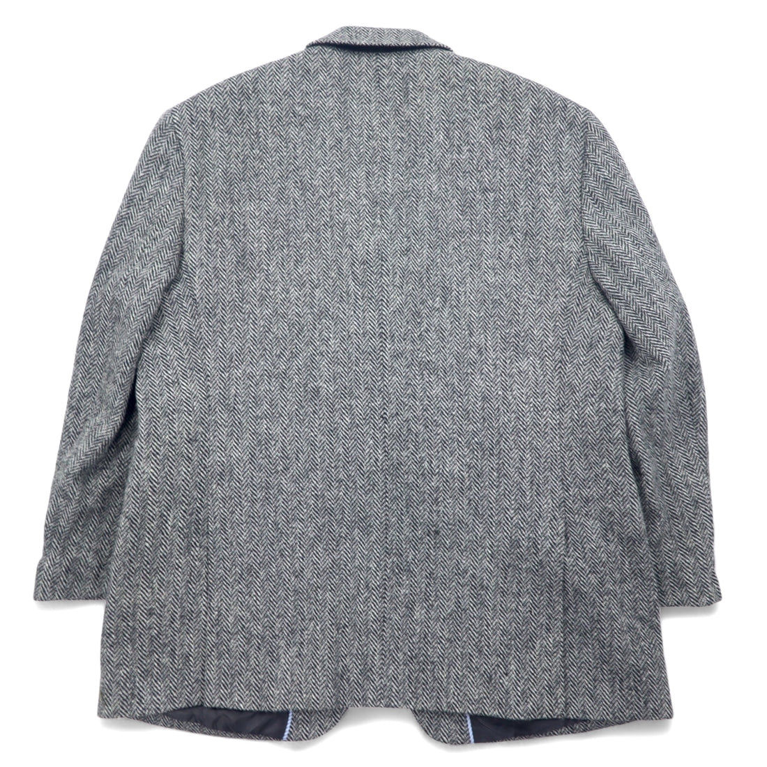 Harris Tweed x Stafford Tweed Tailored Jacket L Grey Wool CLASSIC FIT Made in Mexico
