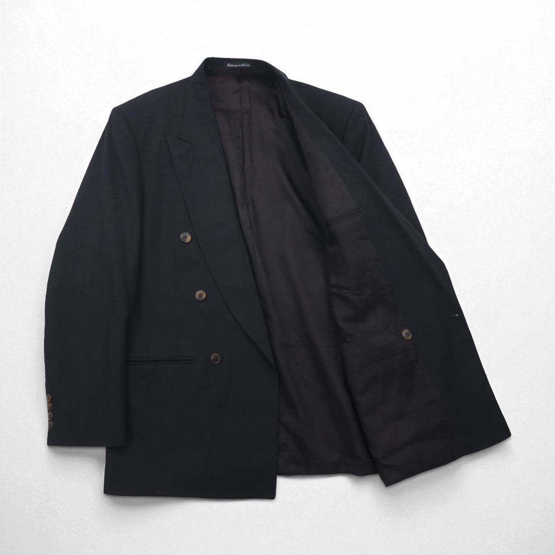 USA Vintage Blazer CELLINI オーバーサイズ ダブル ブレザー テーラードジャケット L ピークドラペル USA製