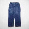 Carhartt Baggy Relaxed Fit Denim Jeans, Size L, Indigo, Tapered, Size 381-83
