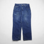 Carhartt Baggy Relaxed Fit Denim Jeans, Size L, Indigo, Tapered, Size 381-83