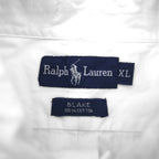 Ralph Lauren 90s BLAKE Short Sleeve Oxford Button Down Shirt XL White Small Pony Embroidery
