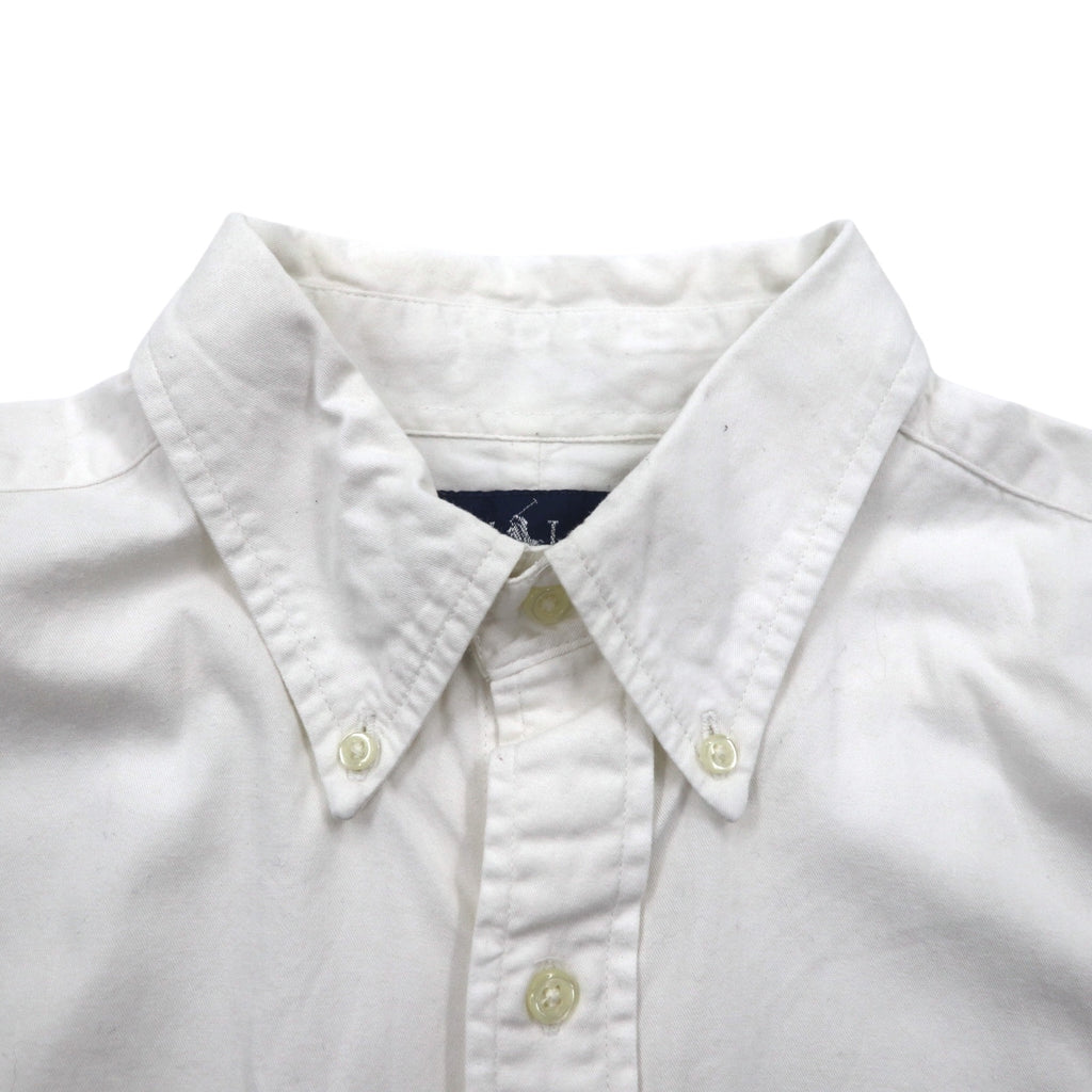 Ralph Lauren 90s BLAKE Short Sleeve Oxford Button Down Shirt XL White Small Pony Embroidery