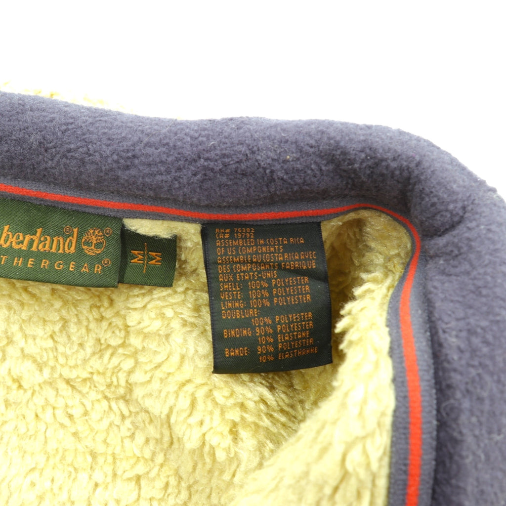Timberland 90s POLARTEC Half Zip Fleece Jacket, Medium, Terry, Kangaroo Pocket Pullover