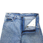 Levi's 90年代 USA製 550 ケミカルウォッシュ テーパード デニムパンツ M ブルー ジッパーフライ リラックスフィット 40550 0218