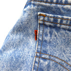 Levi's 90年代 USA製 550 ケミカルウォッシュ テーパード デニムパンツ M ブルー ジッパーフライ リラックスフィット 40550 0218