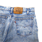 Levi's 90年代 USA製 550 ケミカルウォッシュ テーパード デニムパンツ M ブルー ジッパーフライ リラックスフィット 40550 0218