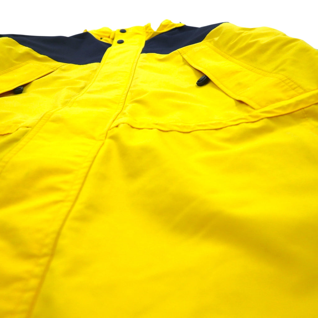 Eddie Bauer 90s EBTEK GORE-TEX Mountain Parka L Yellow Drawcord Detachable Hood