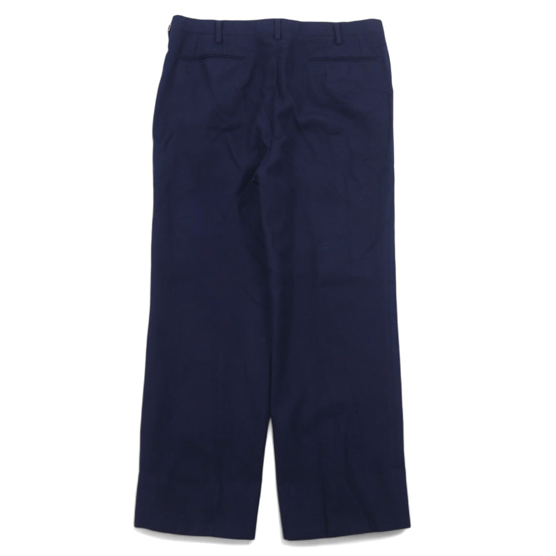 DAKS Old Slacks Pants L Navy Wool Made in Japan
