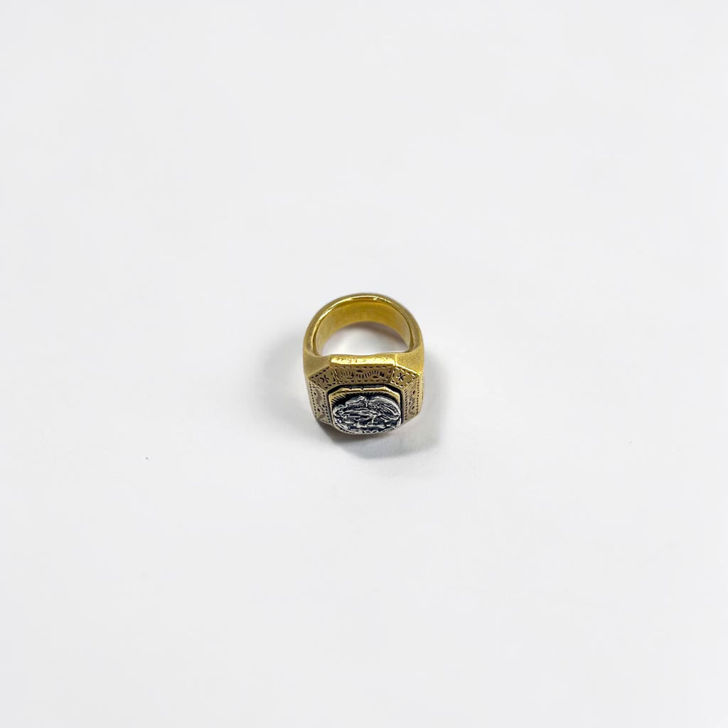 TMT × HARIM ゴールド シグネットリング 指輪 17号 真鍮 GP 10周年記念