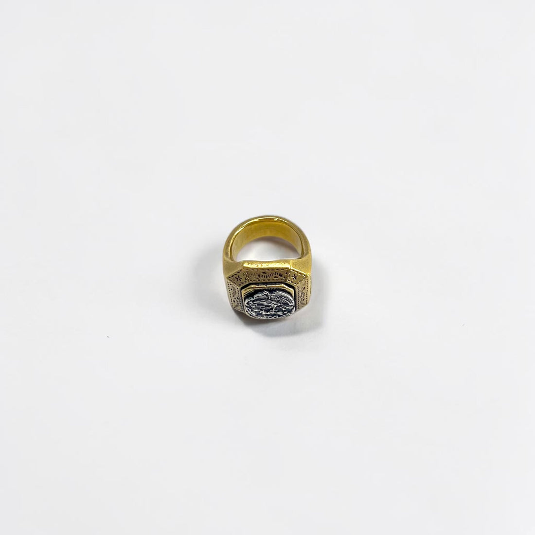 TMT × HARIM ゴールド シグネットリング 指輪 17号 真鍮 GP 10周年記念