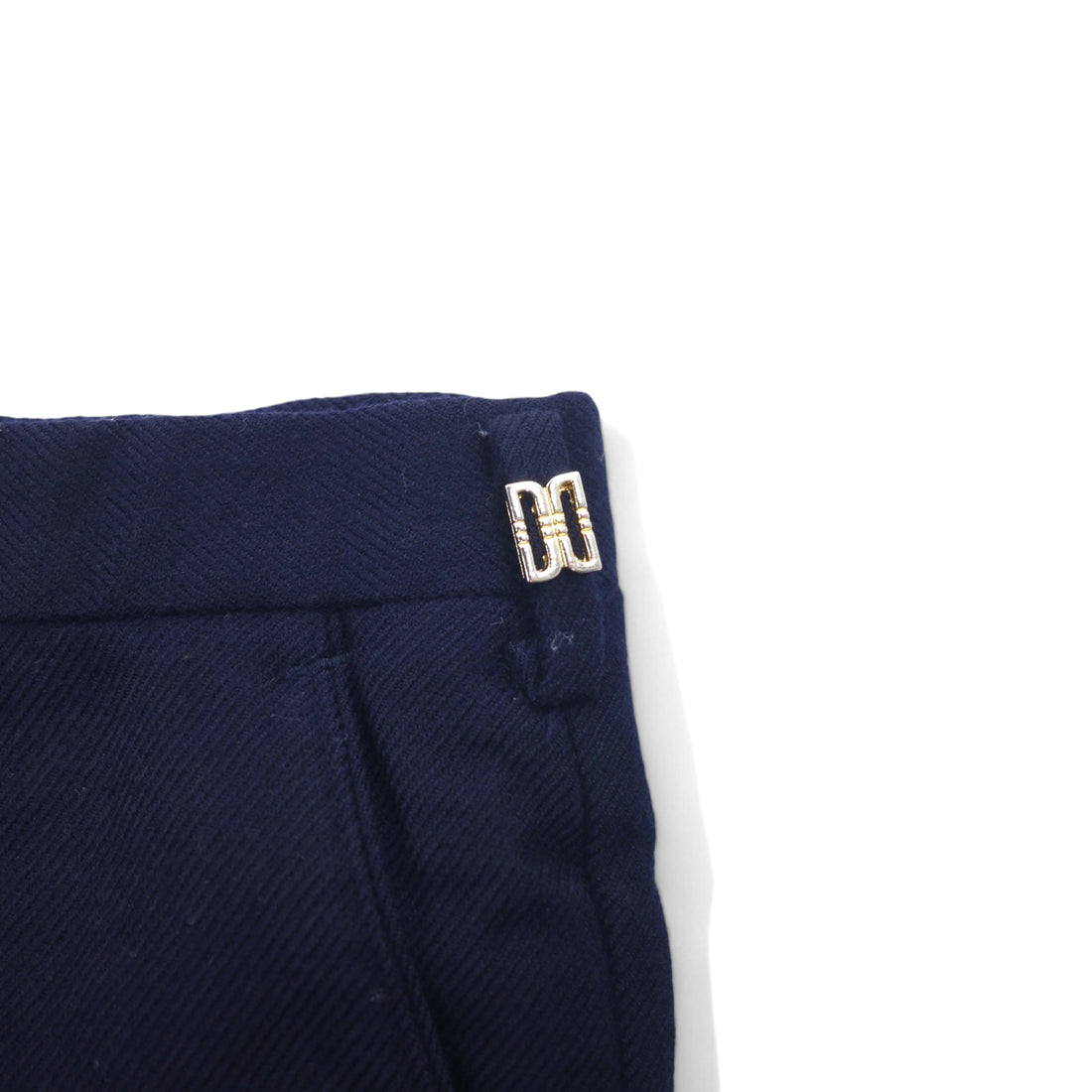DAKS Old Slacks Pants L Navy Wool Made in Japan