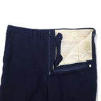 DAKS Old Slacks Pants L Navy Wool Made in Japan