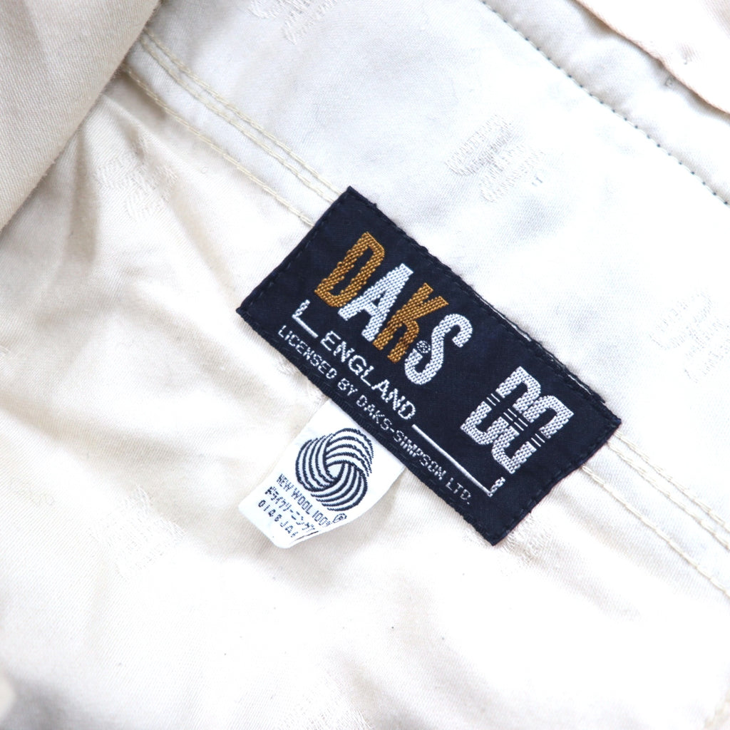 DAKS Old Slacks Pants L Navy Wool Made in Japan