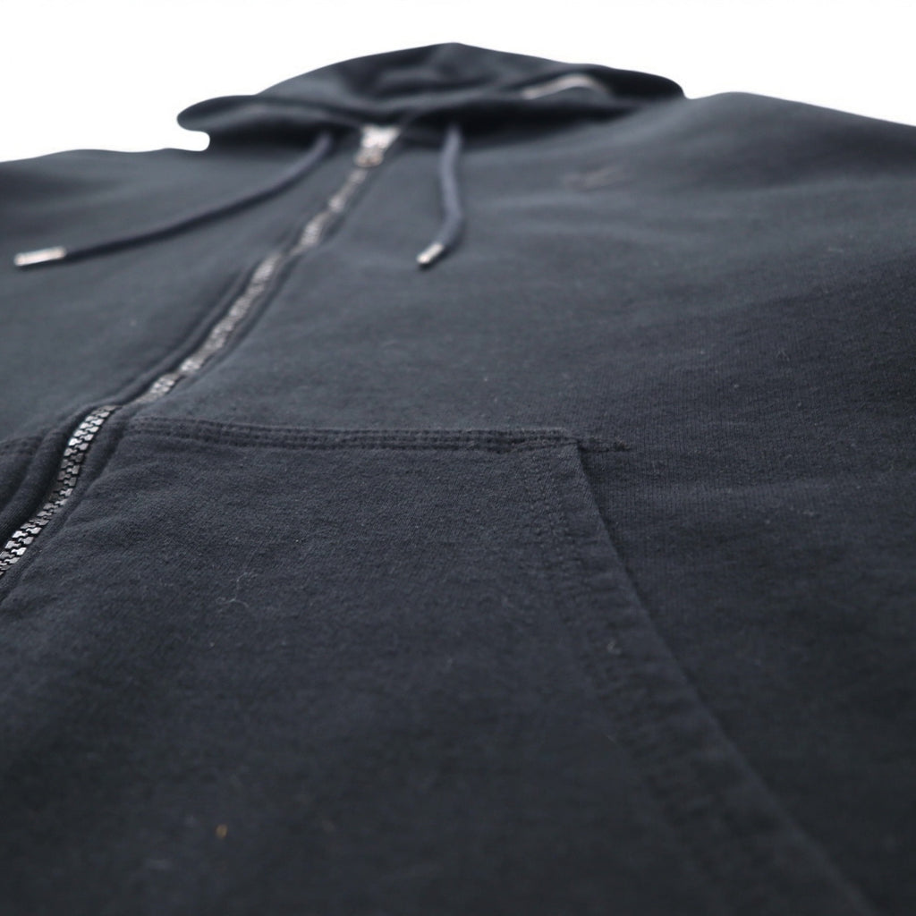 Champion ビッグサイズ フルジップパーカー 4XL ブラック ワンポイントロゴ刺繍 ホンジュラス製