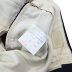 DAKS Old Slacks Pants L Navy Wool Made in Japan