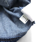 adidas Originals Cropped Denim Jacket, Size XL, Indigo, Wide Fit, Embroidered, Trefoil, 3-Stripes, Floral Print, IP3767