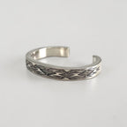 Native American Navajo Style Sterling Silver Stamped Cuff Bracelet Arrow Thunderbird Design Vintage