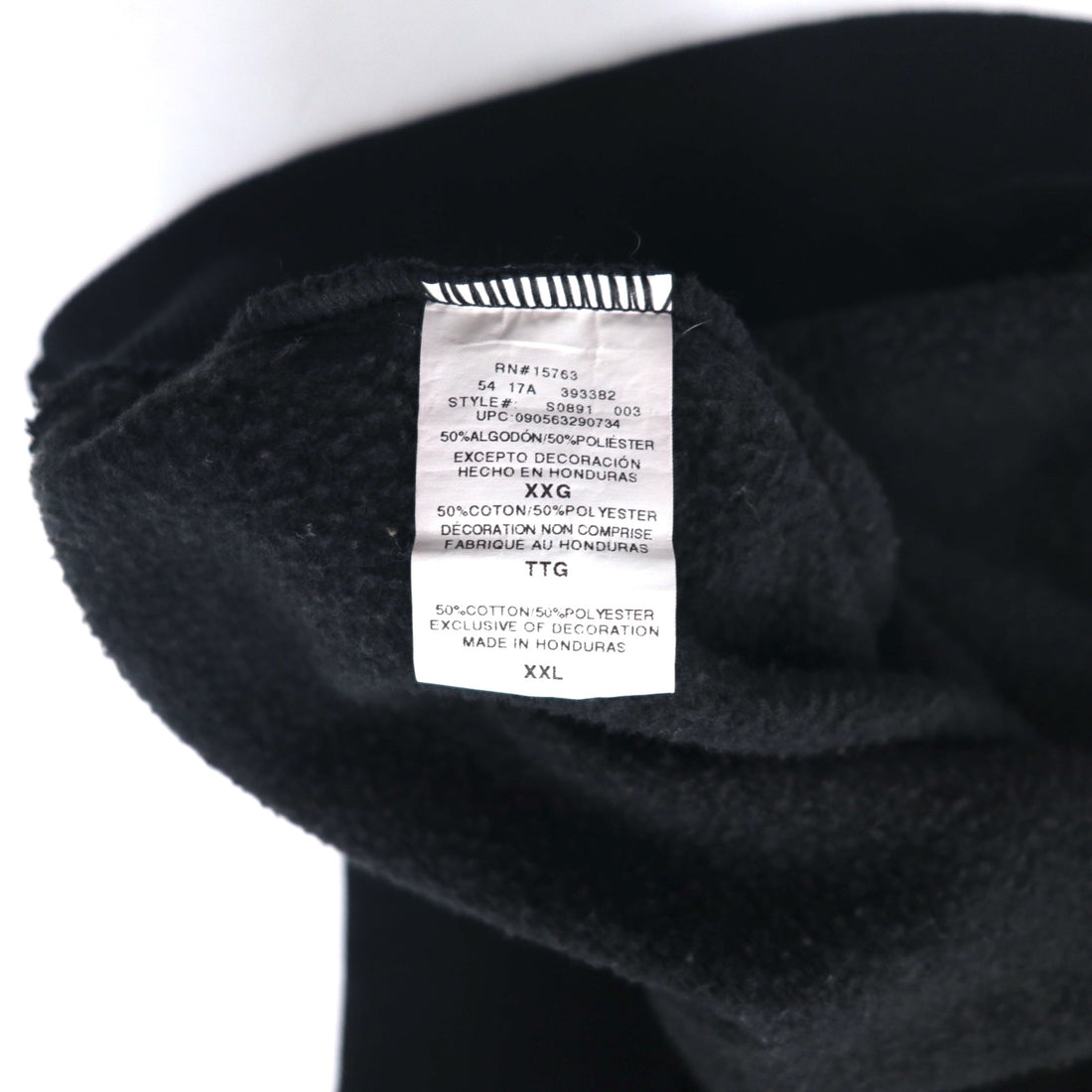 Champion ビッグサイズ フルジップパーカー 4XL ブラック ワンポイントロゴ刺繍 ホンジュラス製