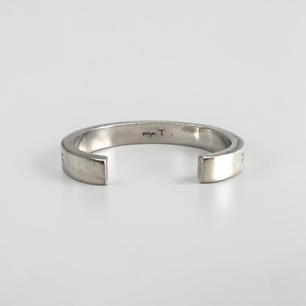 Native American Navajo Style Sterling Silver Stamped Cuff Bracelet Arrow Thunderbird Design Vintage