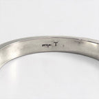 Native American Navajo Style Sterling Silver Stamped Cuff Bracelet Arrow Thunderbird Design Vintage