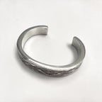 Native American Navajo Style Sterling Silver Stamped Cuff Bracelet Arrow Thunderbird Design Vintage