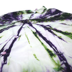 BEIMAR Tie-dye Coach Jacket S White Purple Green Nylon Drawcord