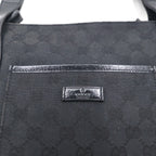 GUCCI GGスプリーム キャンバス ショルダーバッグ ブラック レザー 122793 467891 イタリア製