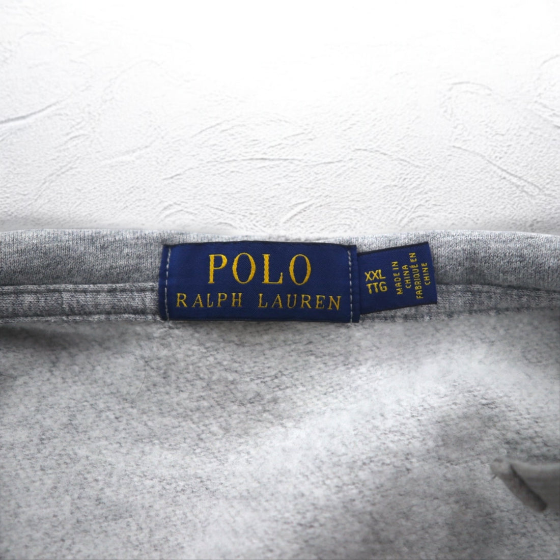 POLO RALPH LAUREN Polo Bear Embroidered Full Zip Hoodie XXL Grey Fleece Lining One Point Logo