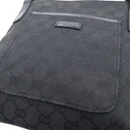 GUCCI GGスプリーム キャンバス ショルダーバッグ ブラック レザー 122793 467891 イタリア製