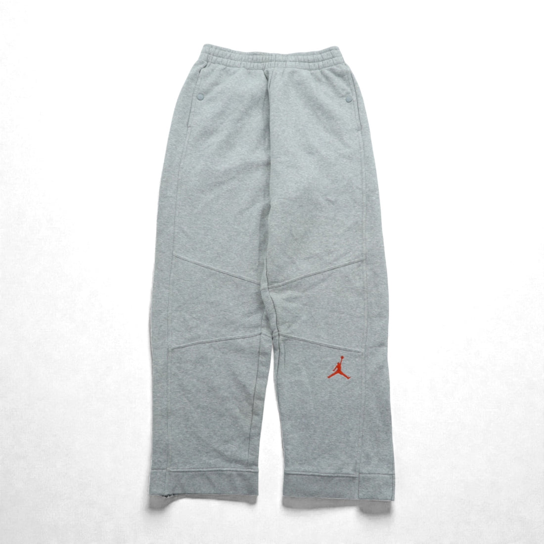 JORDAN BRAND ( NIKE ) ヘビーウェイト ワイド スウェットパンツ ジャージ L グレー スリット 裾ジップ 228588-051