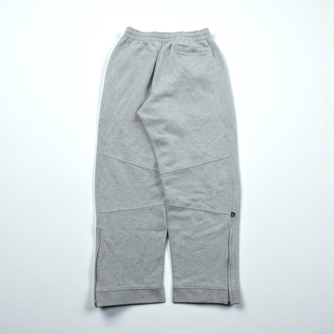 JORDAN BRAND ( NIKE ) ヘビーウェイト ワイド スウェットパンツ ジャージ L グレー スリット 裾ジップ 228588-051
