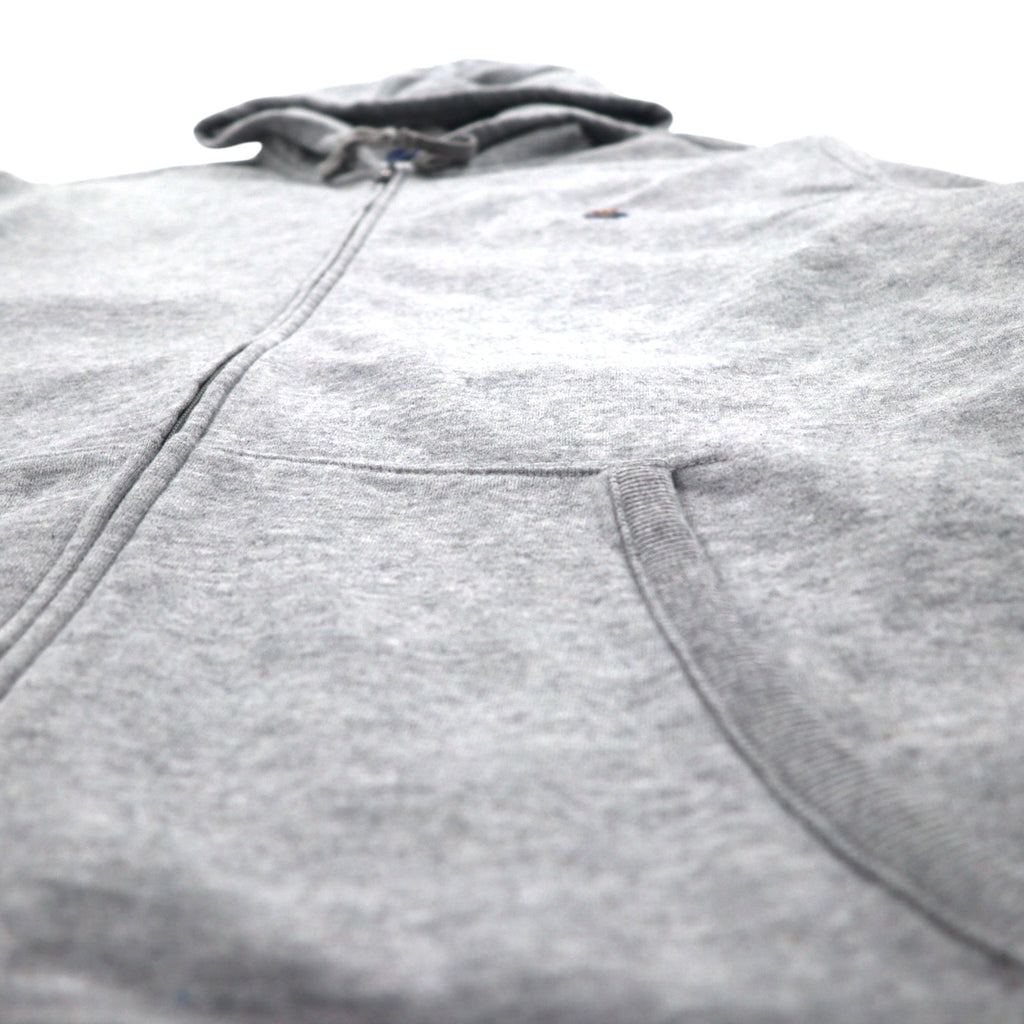 POLO RALPH LAUREN Polo Bear Embroidered Full Zip Hoodie XXL Grey Fleece Lining One Point Logo