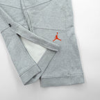 JORDAN BRAND ( NIKE ) ヘビーウェイト ワイド スウェットパンツ ジャージ L グレー スリット 裾ジップ 228588-051
