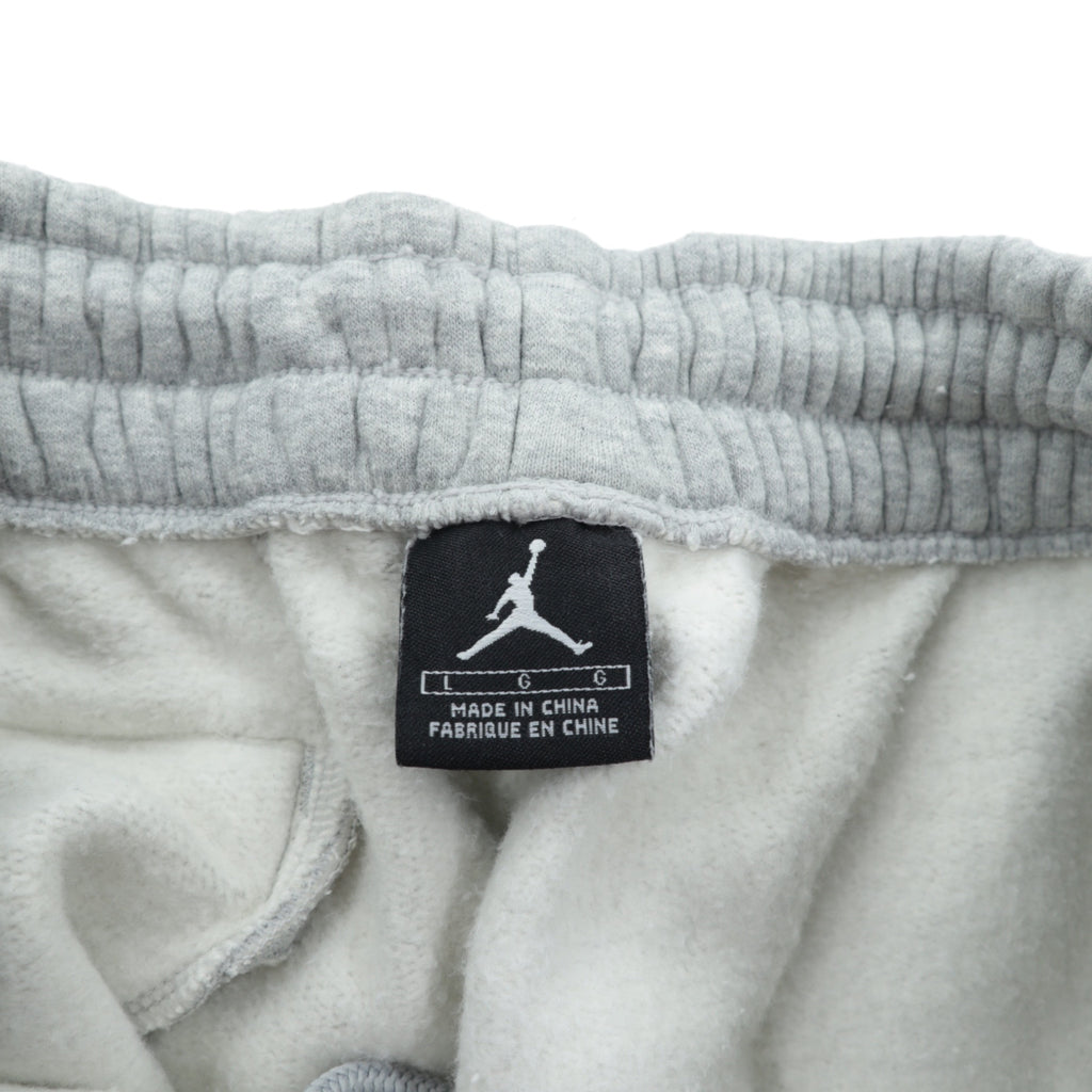 JORDAN BRAND ( NIKE ) ヘビーウェイト ワイド スウェットパンツ ジャージ L グレー スリット 裾ジップ 228588-051