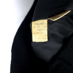 VAN -JAC- Leather switching stadium jacket M black beige ribline wool cowhide