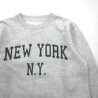 Vintage NEW YORK Sweatshirt, Stain-In Print, Gray Cotton, Size M