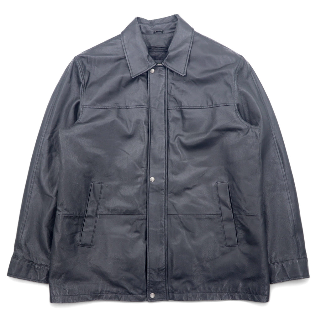 日本然リトテ-古着オンライン-RETREAT レザー カーコート Thinsulate INSULATION 中綿 ジャケット L ブラック レザー ライナー着脱式-RETREAT Leather Car Coat Thinsulate INSULATION Filling Jacket L Black Leather Liner Detachable