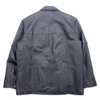 RETREAT Leather Car Coat Thinsulate INSULATION Padded Jacket L Black Leather Removable Liner